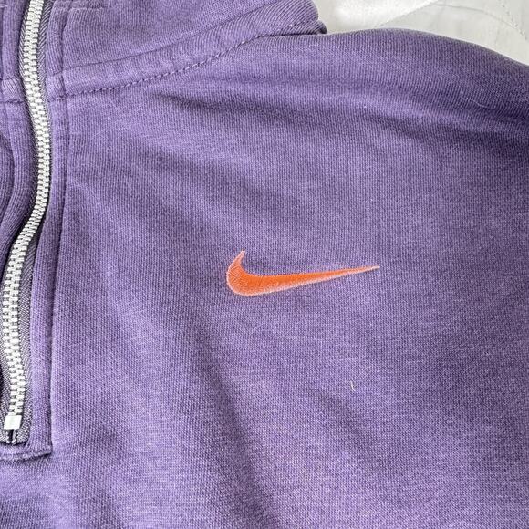 Nike Women’s Cropped Half‎ Zip Hoodie Swoosh Purple Pink CZ8164-573 Size M - Picture 4 of 12